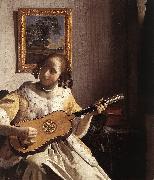 Jan Vermeer The Guitar Player oil painting reproduction